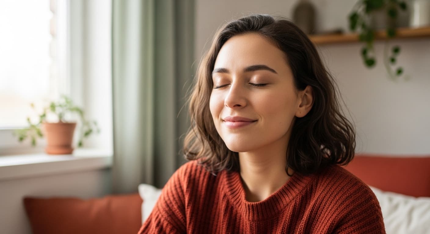 Mulher em momento de pausa